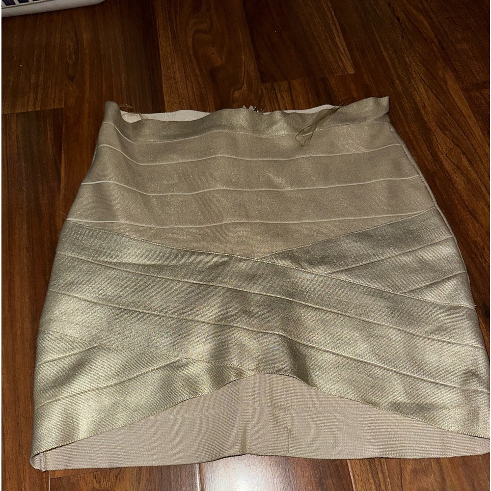 Gold bandage skirt